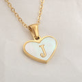 Gold plated heart-shaped necklace with letter personalisation on 45cm adjustable chain