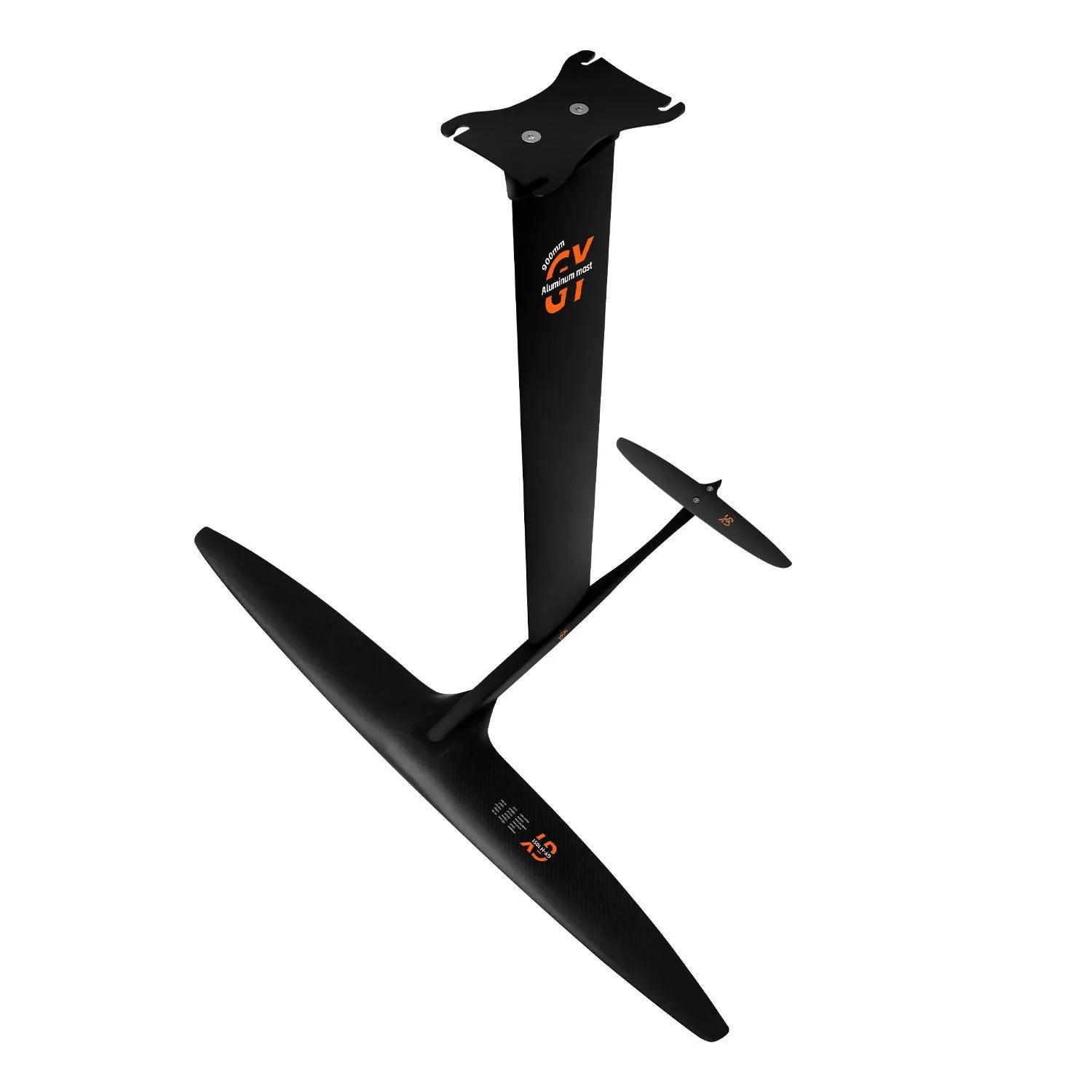 Carbon fiber racing hydrofoil surfboard attachment with aluminium alloy front wing