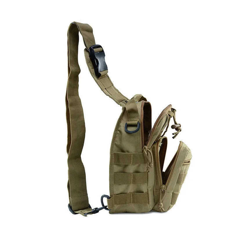 Military tactical backpack with MOLLE system and x-type quick fetching on the front, 600D waterproof Oxford, 28x20x14 cm, small booby-bag style