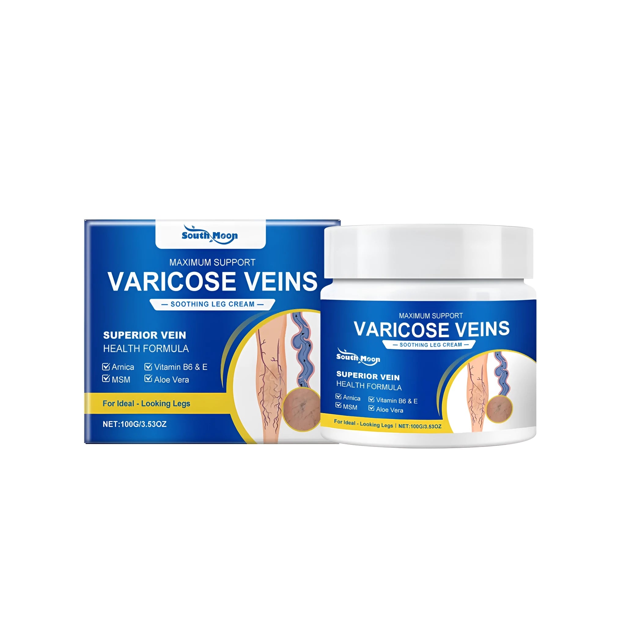 Soothing leg cream 100g tube with arnica and vitamin E for tired legs
