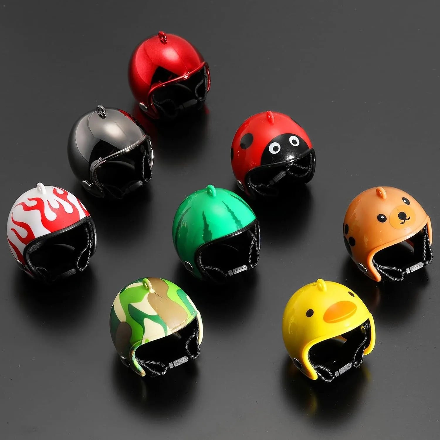 Small pet helmet for chicken and bird protection with adjustable elastic bands