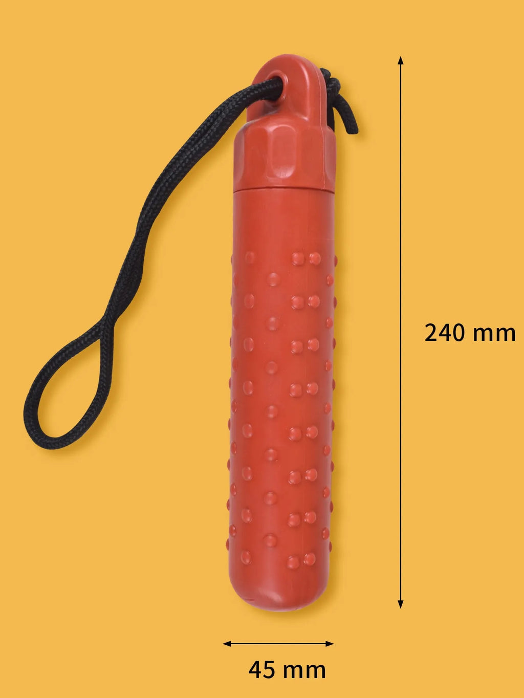 Floating dog pool toys in red and green TPR with rope, resting on water surface