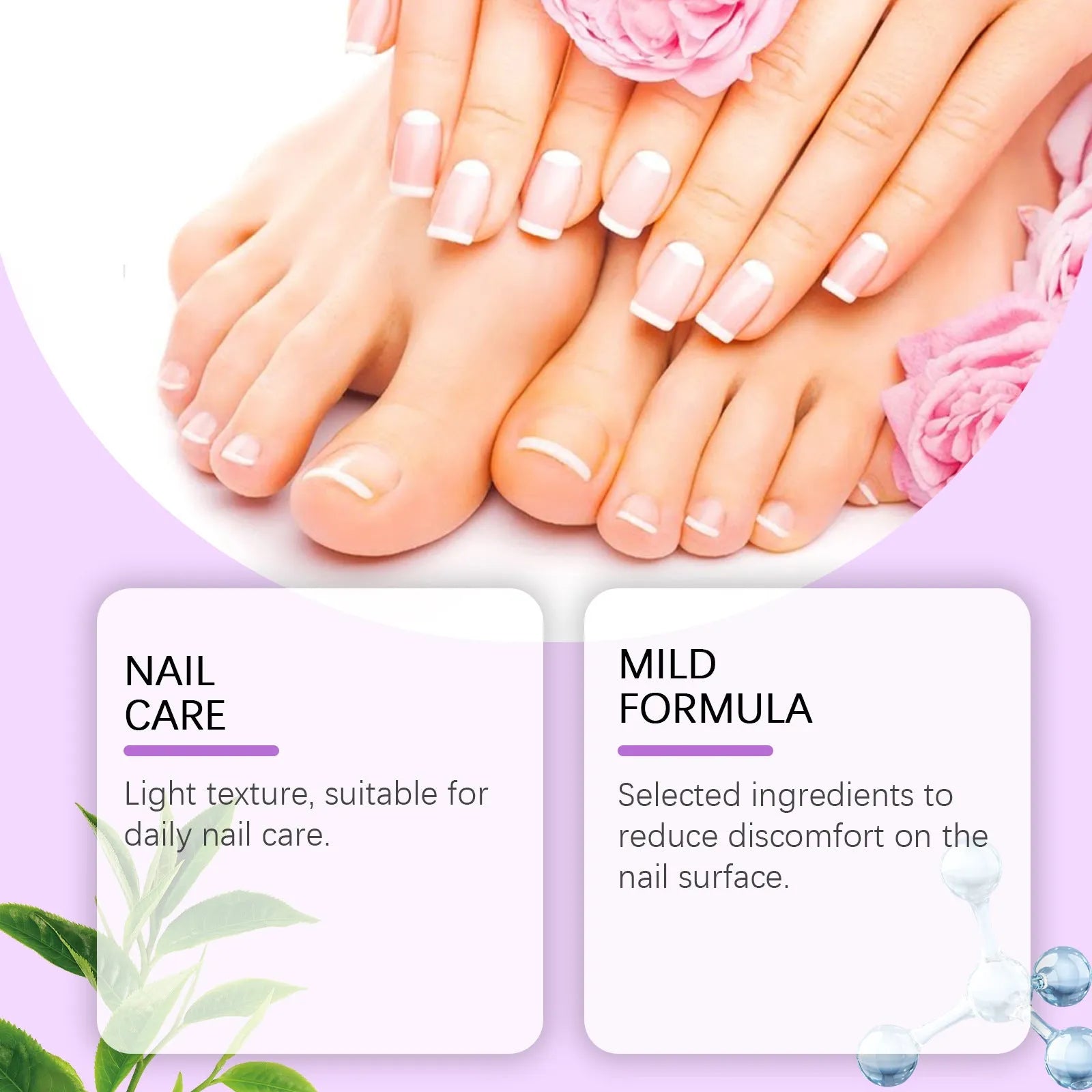 30ml nail care solution bottle with ginger and tea tree active ingredients for daily nail treatment