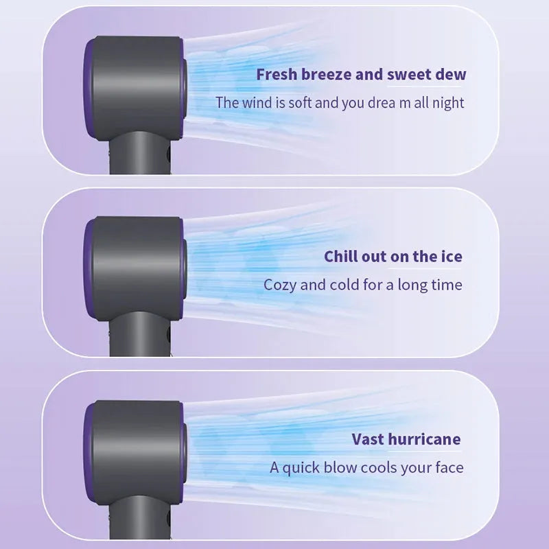 Portable handheld turbo fan with semiconductor refrigeration 3000mAh battery adjustable speed mini personal fan