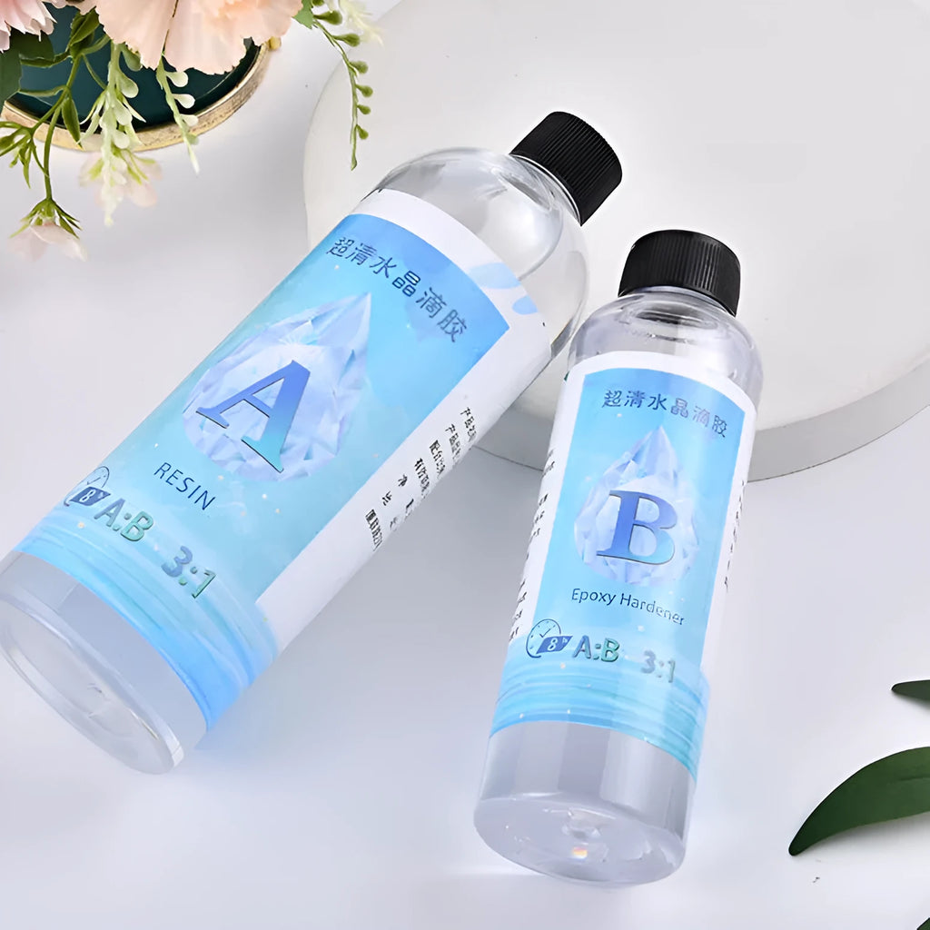 1kg epoxy resin crystal glue bottle with super clear hard or soft option for DIY crafts
