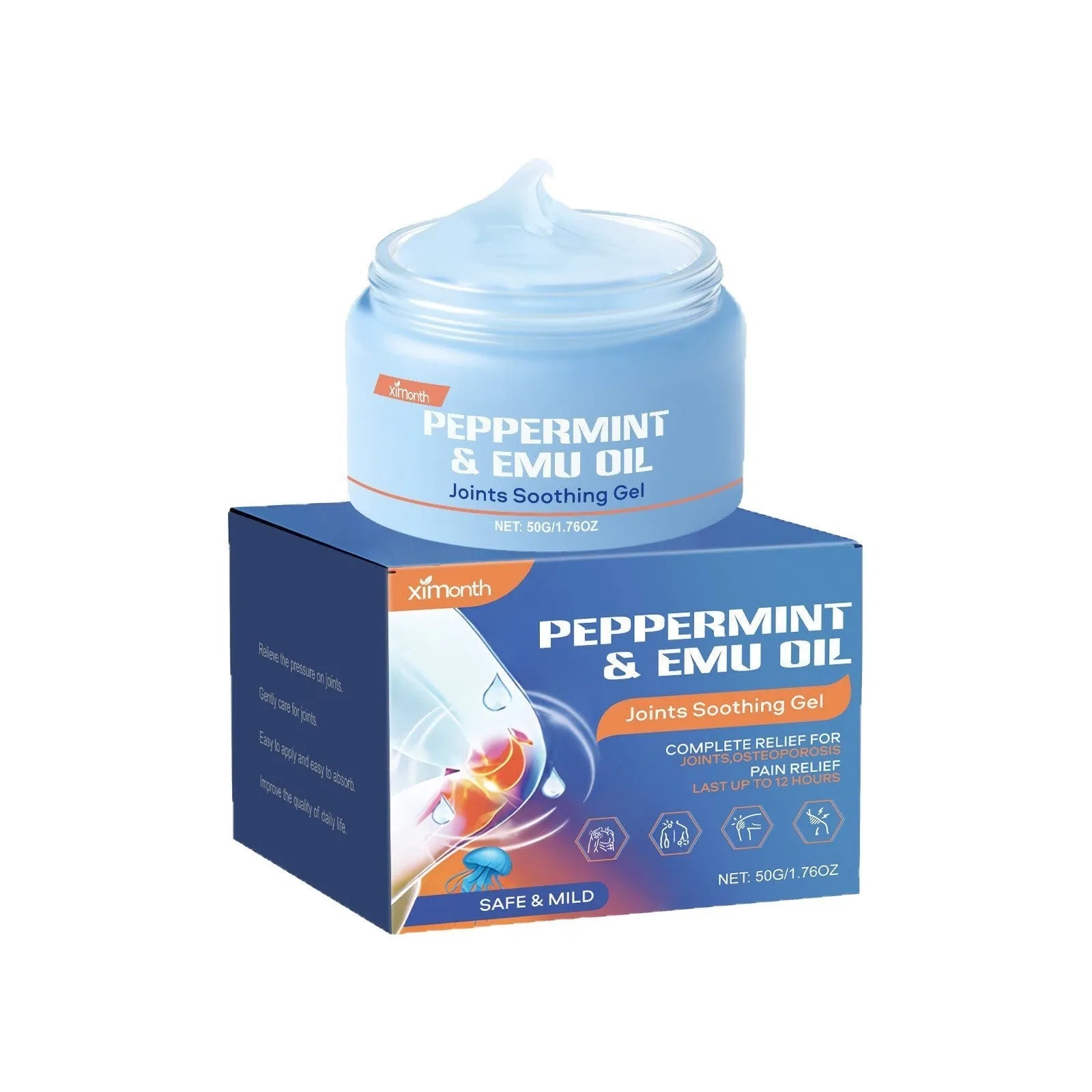 Joint Soothing Gel Gentle Nourishing 50g tube with menthol and emu oil for cooling relief