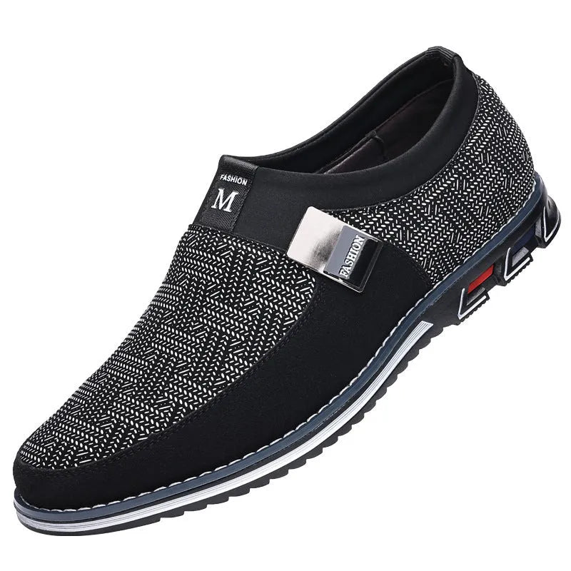 Men's casual flat low-top synthetic leather shoes in a colour option, rubber sole, square toe, low heel 1-3cm
