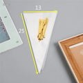 OPP triangle plastic packaging bag with integrated wire tie closure in clear material