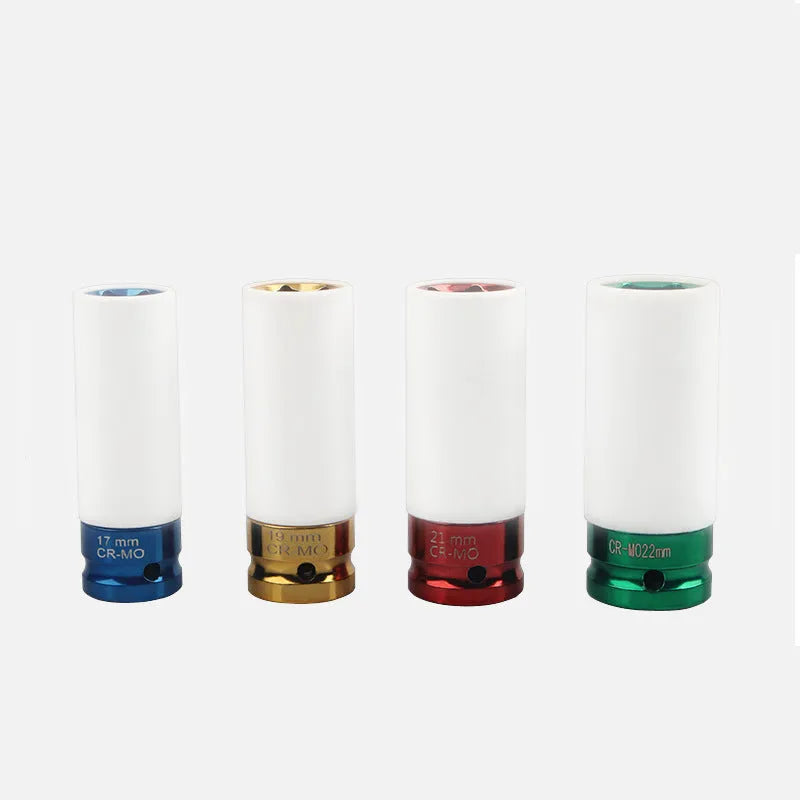 45# steel hexagon impact socket in 17mm for pneumatic wrench tyre removal