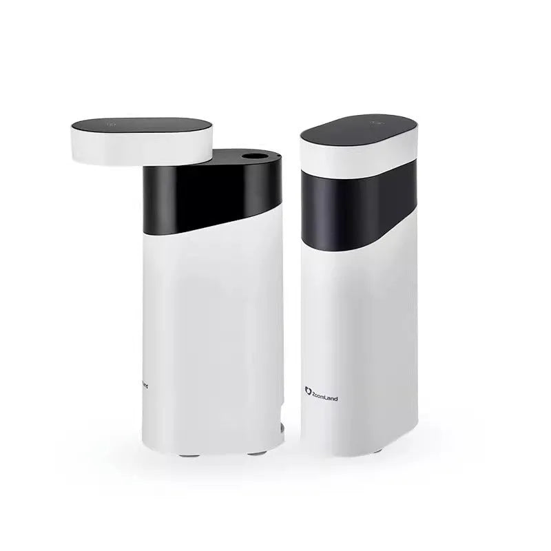 Black or green desktop instant water dispenser with digital display and compact under 1 litre tank.