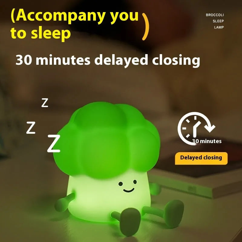 Cartoon eggplant small night lamp with soft yellow light, rechargeable 1200mAh battery, 100x138x130mm size