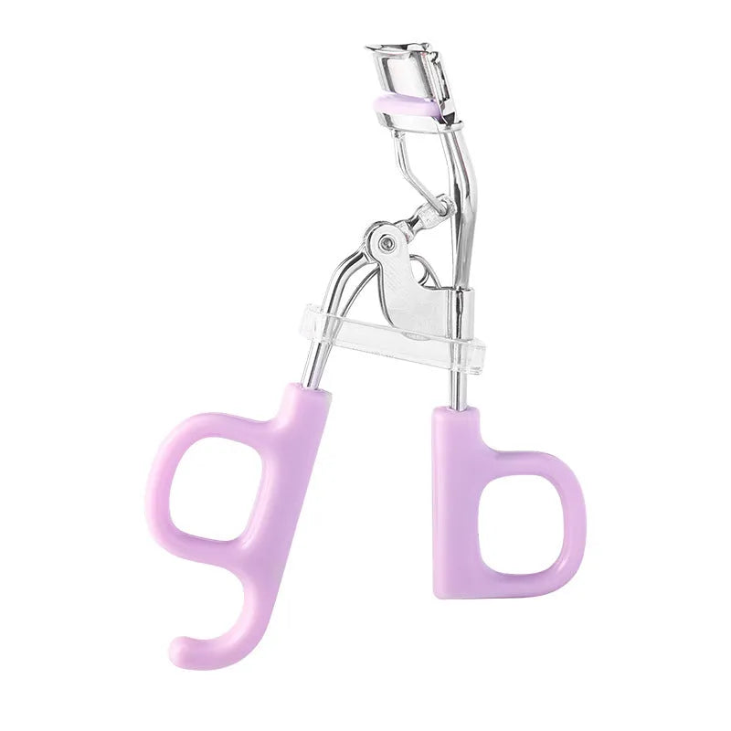 SUNFLOWER lightweight eyelash curler with A4 chrome scissor handle and tail on a plain background