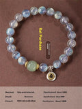 Moonstone crystal birth Buddha beads bracelet for women 8mm electroplated Thousand-Hand Kwan-yin style