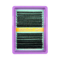 Large capacity false eyelash storage box measuring 13.7cm with mixed eyelashes organised inside