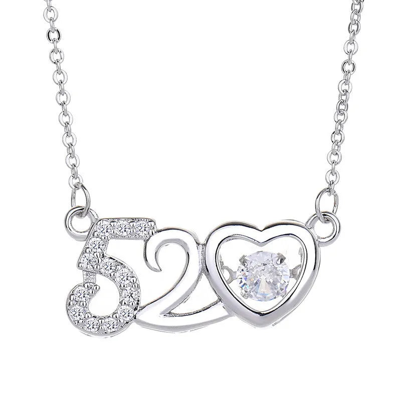 Sterling silver love heart pendant necklace with crown and bow design in rose gold and silver finish options