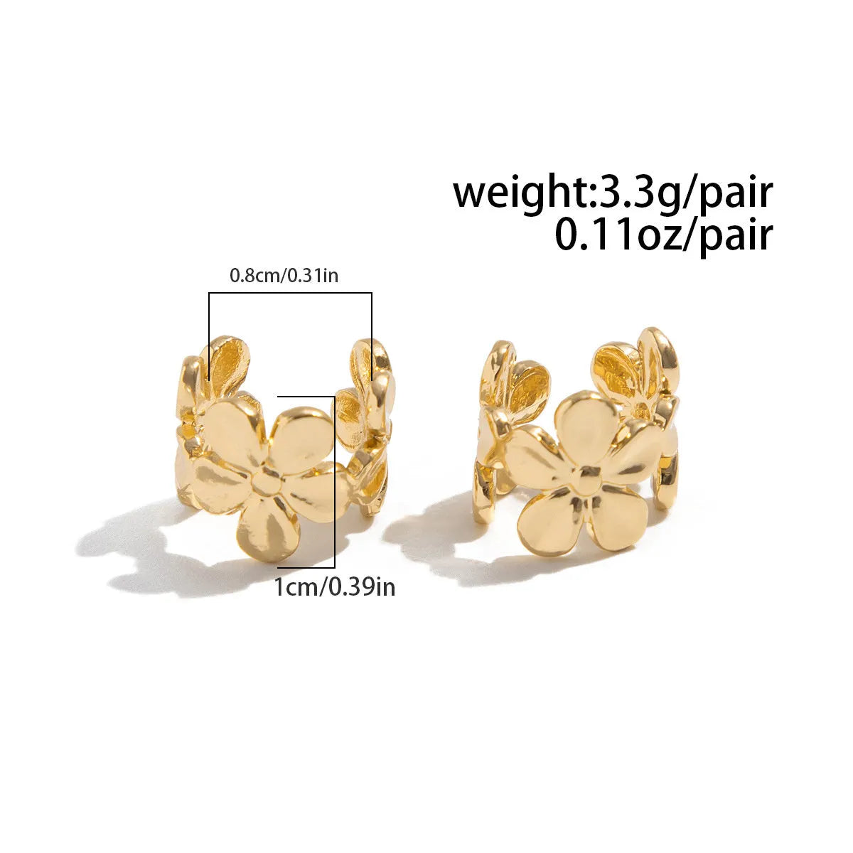 Gold starfish and conch shell earrings for women with animal zodiac designs