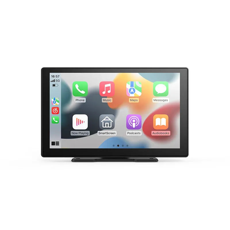 9-inch Carplay dashcam with dual lens 2.5K front and 1080P rear, touchscreen, centre console mount