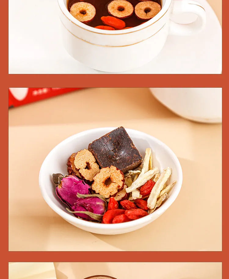 Box of brown sugar ginger tea with red dates and wolfberries, 150g