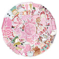 50 Christmas waterproof stickers pack showing cute designs for car phone computer decoration