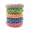 Cotton string molar braided ring knot toy for pets, 18cm woven ring, random colour