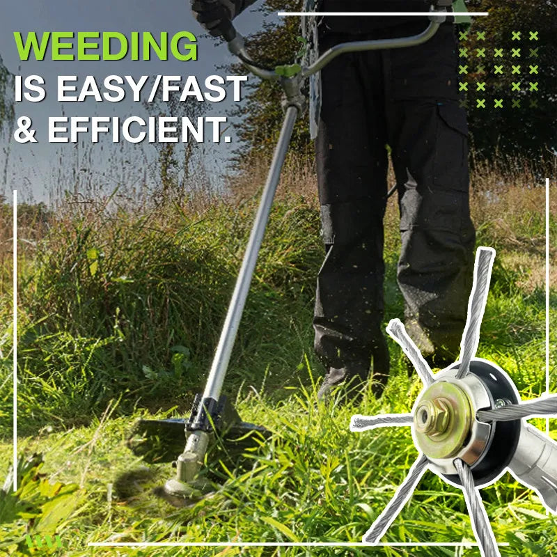 Small stainless steel wire mower accessory with 150mm diameter for lithium electric mowers on grassland