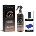 Car brake disc cleanser kit with 100ml detergent, sponge, and cloth for rust removal and polishing