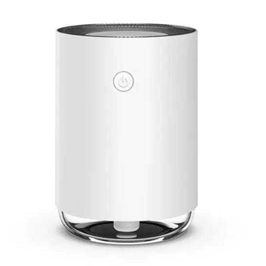 Night light humidifier spray diffuser in white, DC5V, 2W, ABS and PP construction