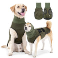 Polyester dog calming jacket for anxiety relief in army green colour