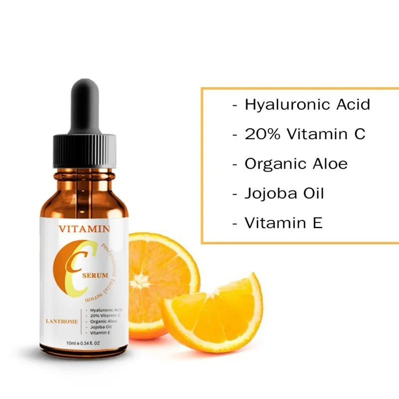 10ml vitamin C hyaluronic acid facial serum bottle with natural whitening essence