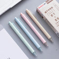 Jinqi push-type gel pen 0.5mm black ink with retractable tip on white background