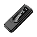 Black USB car FM Bluetooth receiver for wireless MP3 playback via aux input