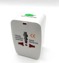 Universal travel plug converter measuring 73x50x39mm for international mobile phone charging