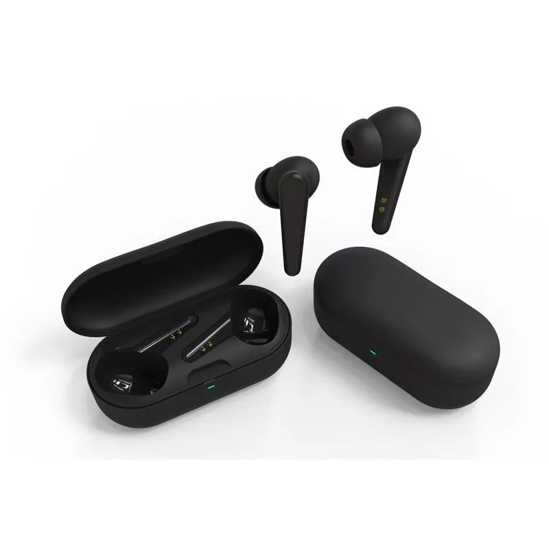 ANC wireless headphones in black, white, pink, green, or blue with Bluetooth 5.0 and 20-metre range