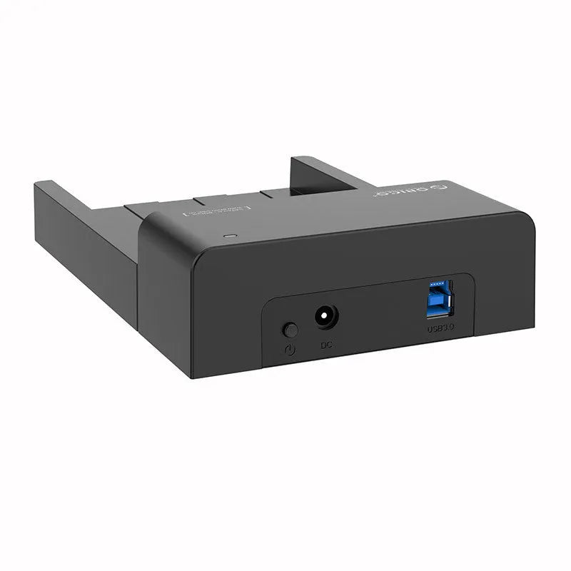 Black universal SATA hard disk enclosure for 2.5 and 3.5 inch drives with USB cable