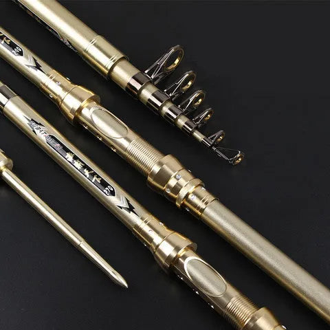 Super hard carbon sea fishing rod Tyrant Gold with ground plug, available in 2.1m to 3.6m lengths