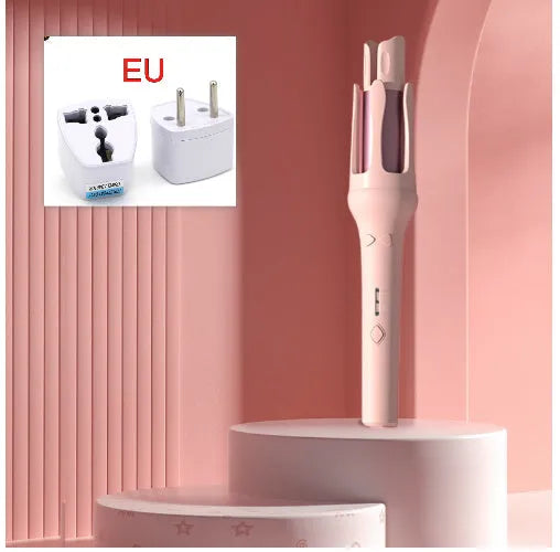 Automatic hair curler with 32mm barrel in white colour with AC power cable