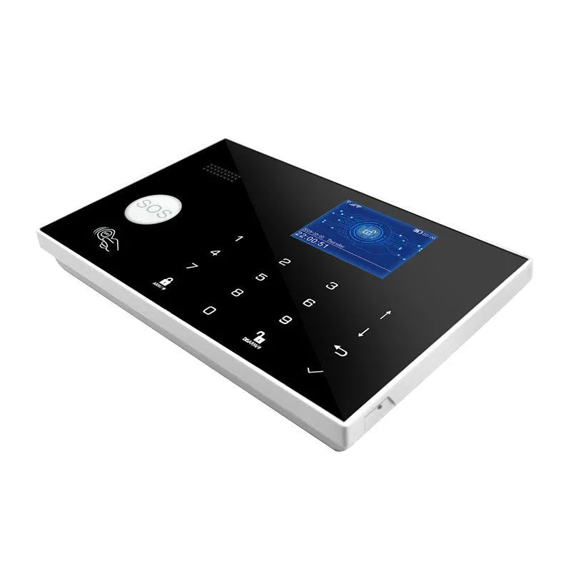 ER G30 model WiFi and GSM touch button household burglar alarm host with wireless probes.