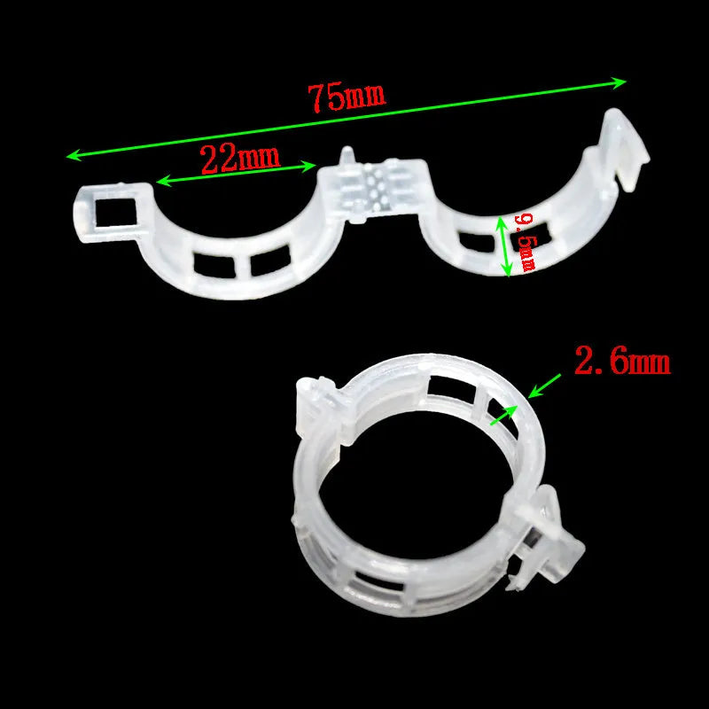 Plastic plant grafting clips for tomatoes, pack of 50 pieces, garden support tool.