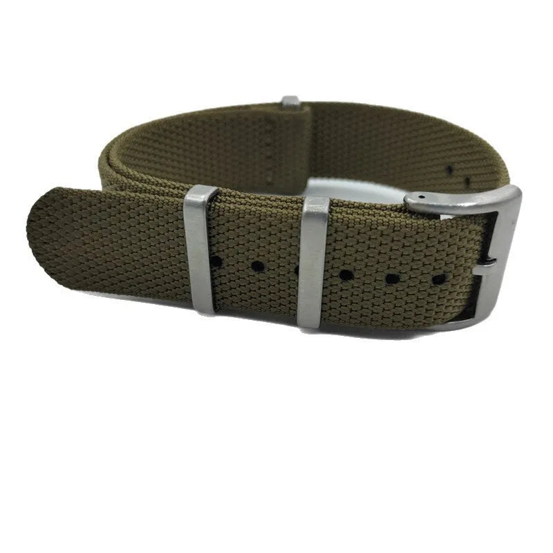 Nylon NATO watch strap in multiple colours showing 20mm and 22mm width options