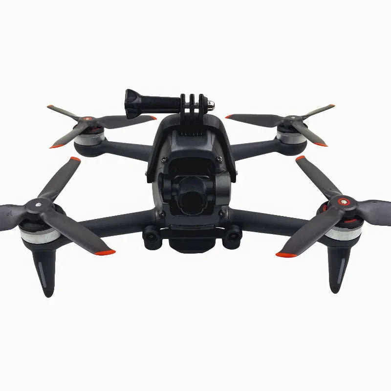 3D printed FPV drone camera expansion bracket with GoPro mount and protective sponge