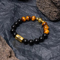 Little Lion ethnic style bodhi bracelet in black and white Qiankun geometric design