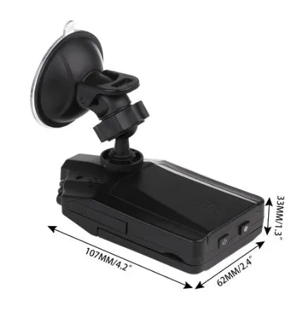 H198 HD car dashboard camera with six infrared LEDs and 2.4-inch display screen