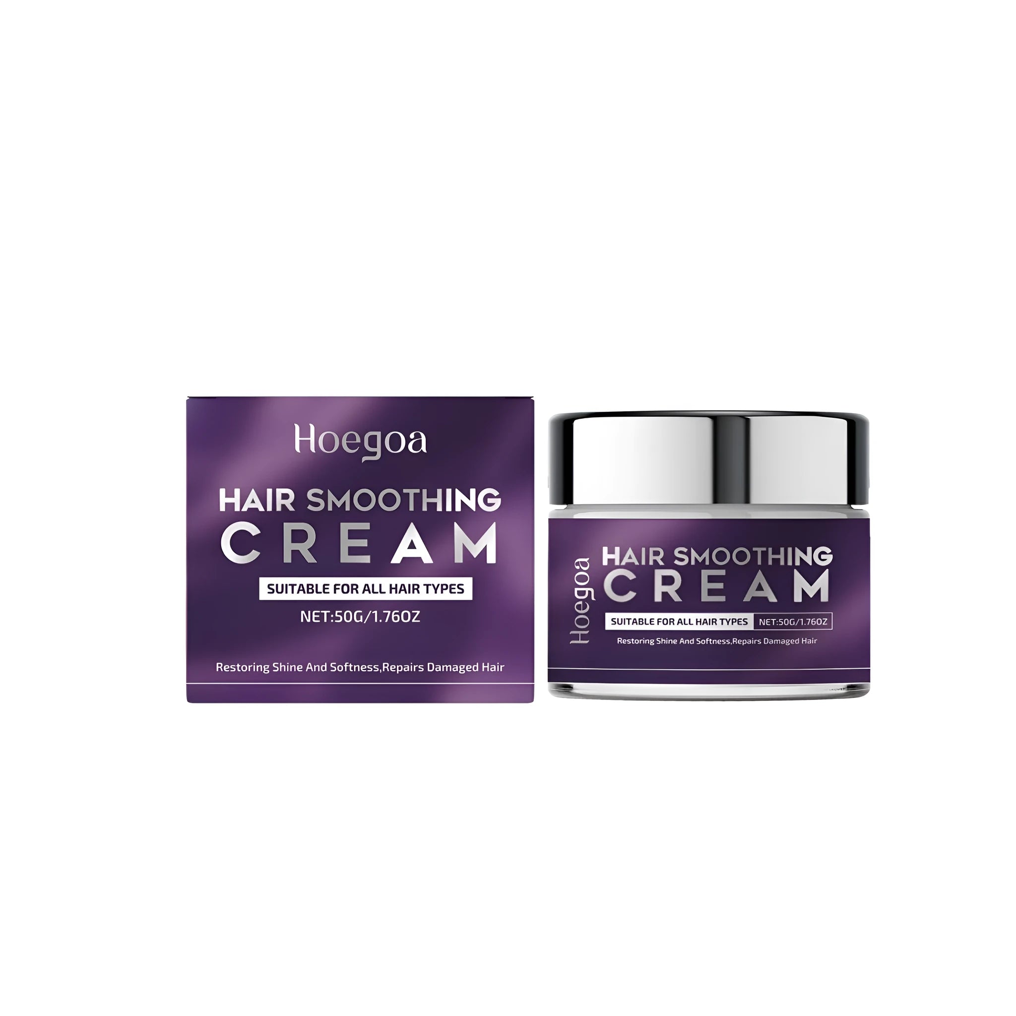 50g tube of nourishing straight hair cream with hydrolyzed keratin and coconut oil for frizz control