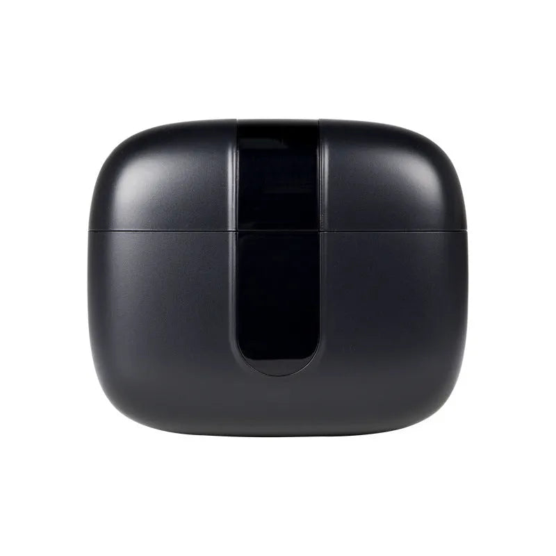 Jerry X08 wireless Bluetooth headset with digital display and charging box in black colour