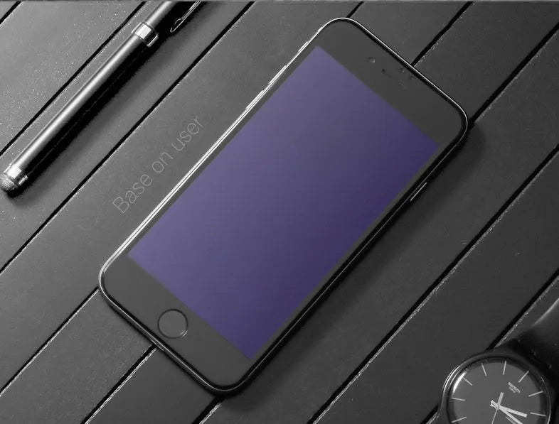 0.23mm soft 3D curved tempered glass screen protector compatible with iPhone 7, black edge full coverage