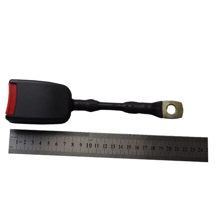 Car seat belt buckle with 20CM long steel wire base and black buckle head