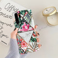Flower lattice floral TPU+PC phone case back cover for Huawei Mate20 P30