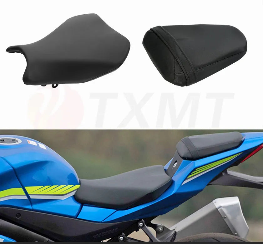 Suzuki GSXR1000 motorcycle seat covers in PU leather for front and rear seat protection