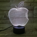 3D fruit colourful night light with acrylic shade and touch controls showing seven colour options