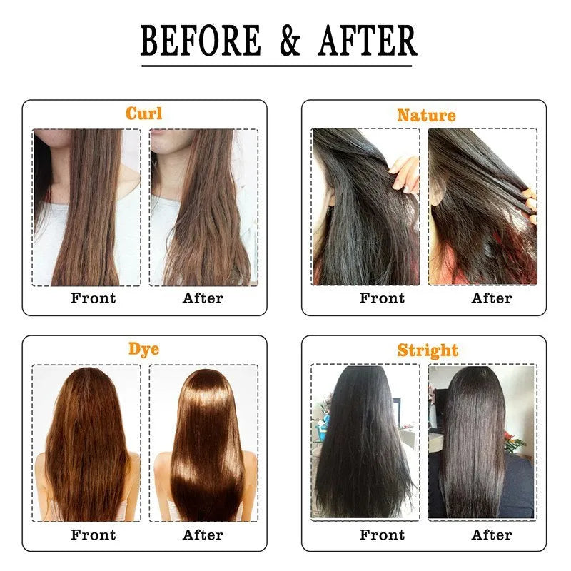 Steam hair mask home treatment with argan oil and collagen for dry damaged hair repair